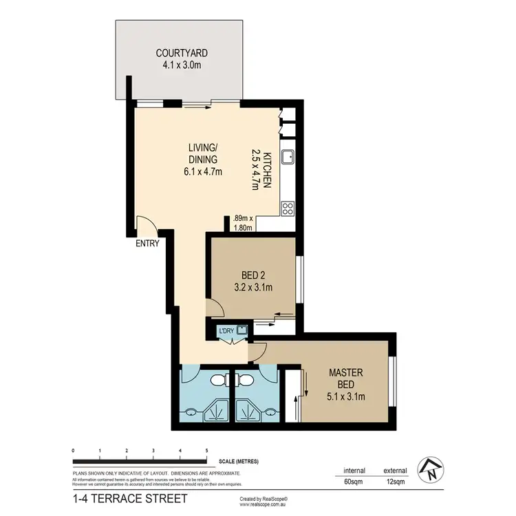 Floorplan of Homely unit listing, 1/4 Terrace Street, Toowong QLD 4066