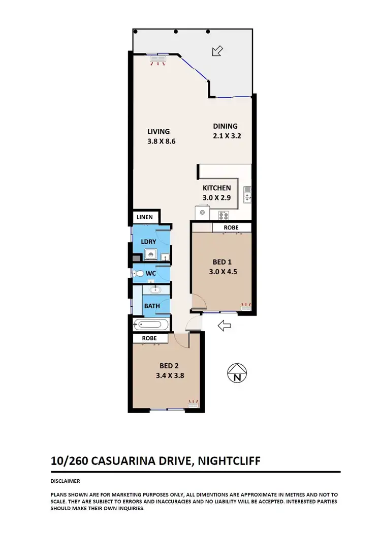 Floorplan of Homely apartment listing, 10/260 Casuarina Drive, Nightcliff NT 810