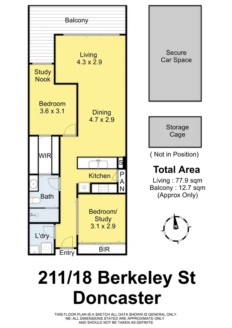 Floorplan of Homely apartment listing, 211/8 Berkeley Street, Doncaster VIC 3108