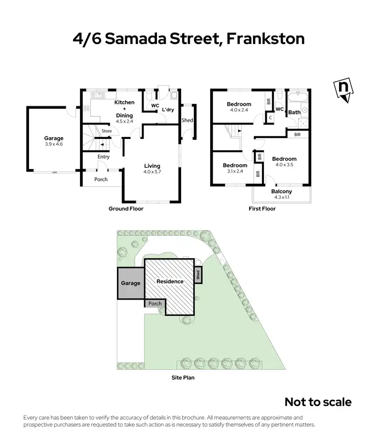 Floorplan of Homely townhouse listing, 4/6 Samada Street, Frankston VIC 3199