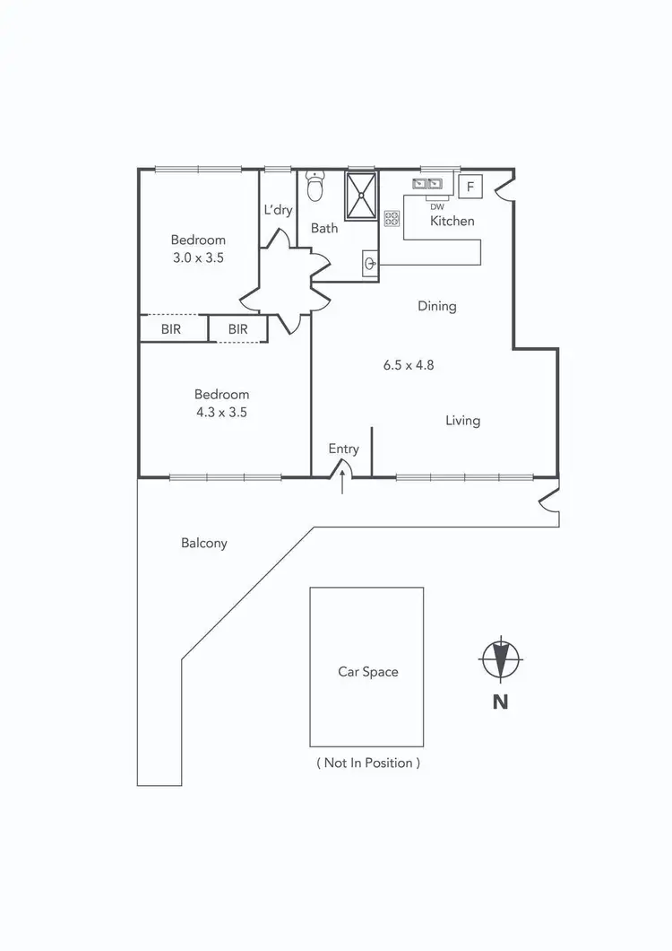 Floorplan of Homely apartment listing, 6/72 Roslyn Street, Brighton VIC 3186