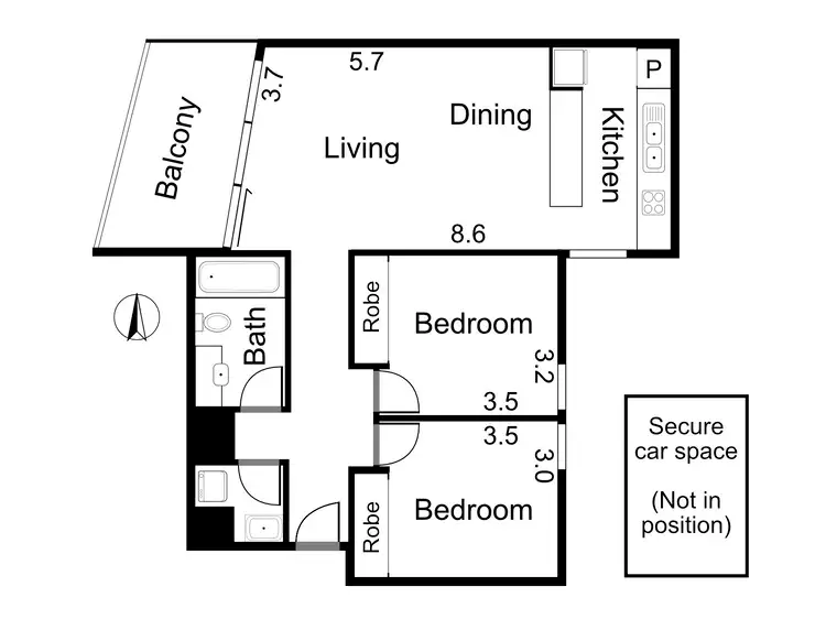 Floorplan of Homely apartment listing, 24/44 Burwood Road, Hawthorn VIC 3122