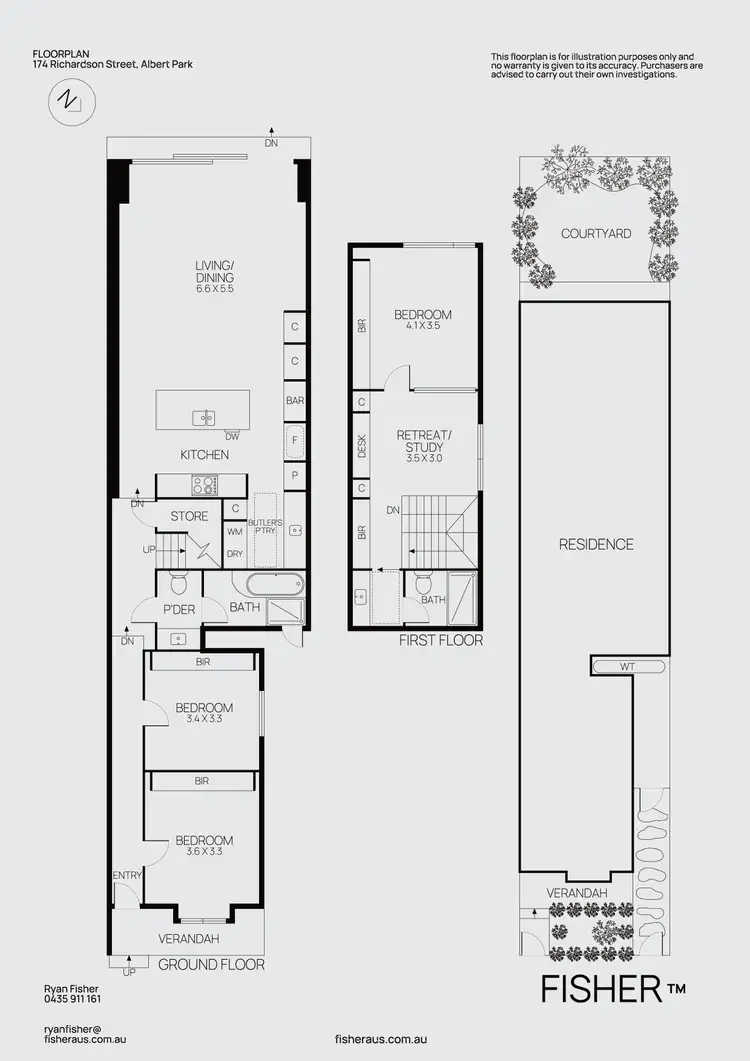 Floorplan of Homely house listing, 174 Richardson Street, Albert Park VIC 3206