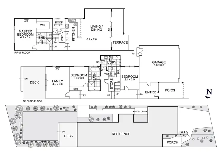 Floorplan of Homely townhouse listing, 443B Main Street, Mordialloc VIC 3195