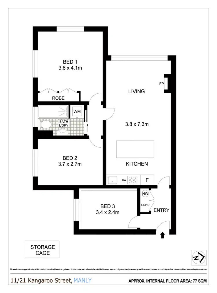 Floorplan of Homely apartment listing, 11/21 Kangaroo Street, Manly NSW 2095