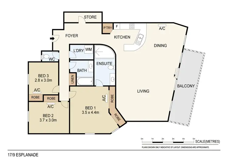 Floorplan of Homely apartment listing, 17/9 Esplanade, Darwin City NT 800
