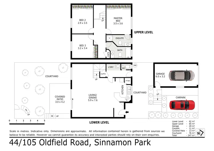 Floorplan of Homely townhouse listing, 44/105 Oldfield Road, Sinnamon Park QLD 4073