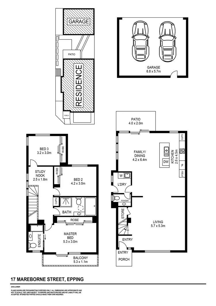 Floorplan of Homely house listing, 17 Mareborne Street, Epping VIC 3076