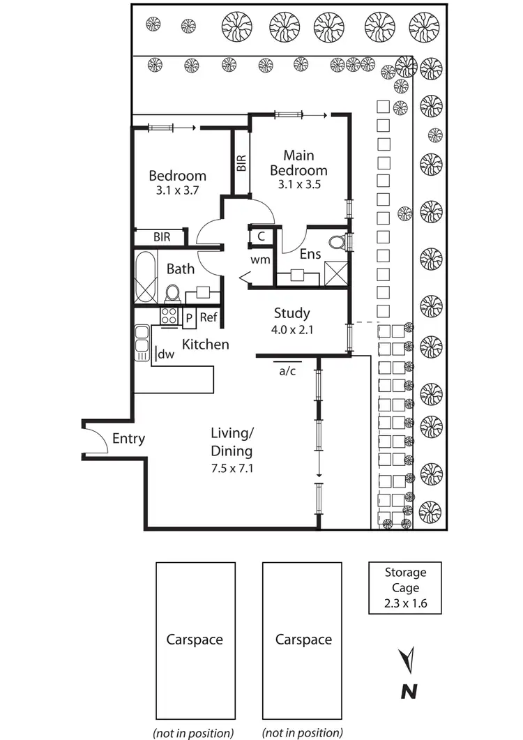 Floorplan of Homely apartment listing, Unit 9/78 Holyrood Street, Hampton VIC 3188