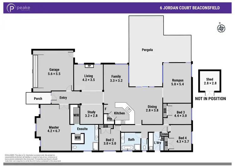 Floorplan of Homely house listing, 6 Jordan Court, Beaconsfield VIC 3807