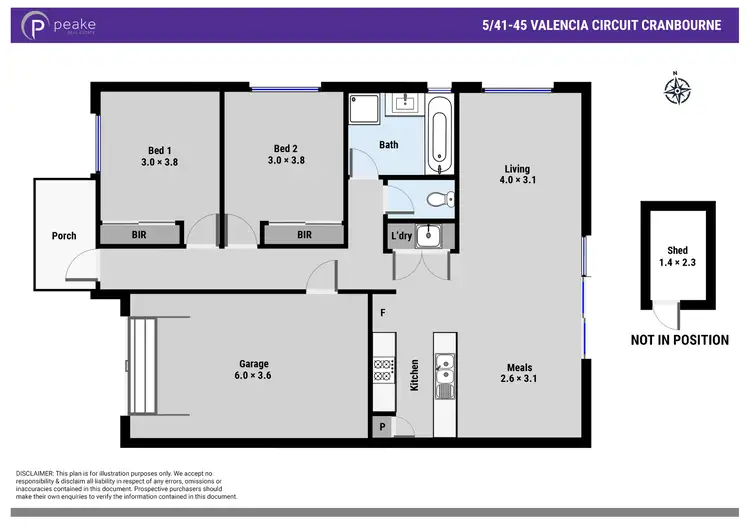 Floorplan of Homely unit listing, 5/41-45 Valencia Circuit, Cranbourne VIC 3977