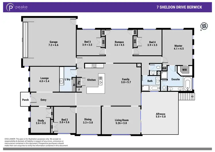 Floorplan of Homely house listing, 7 Sheldon Drive, Berwick VIC 3806