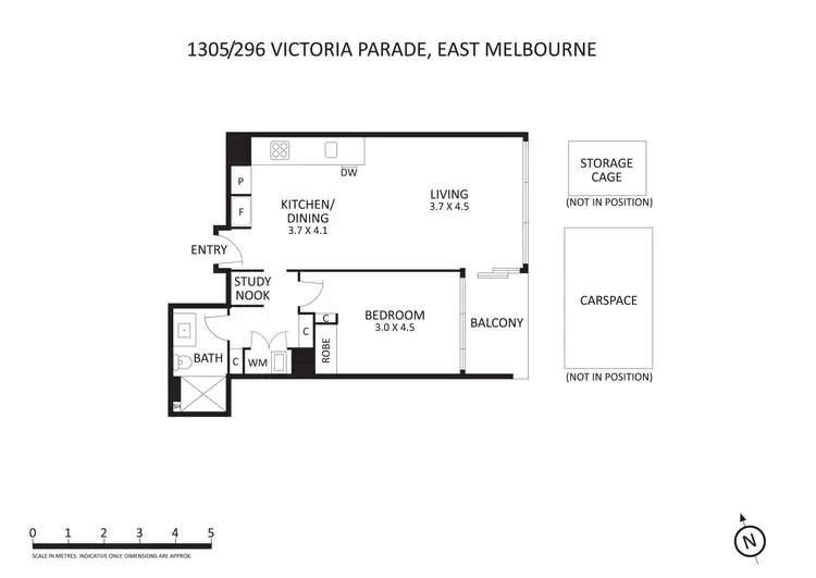 Floorplan of Homely apartment listing, 1305/296 Victoria Parade, East Melbourne VIC 3002