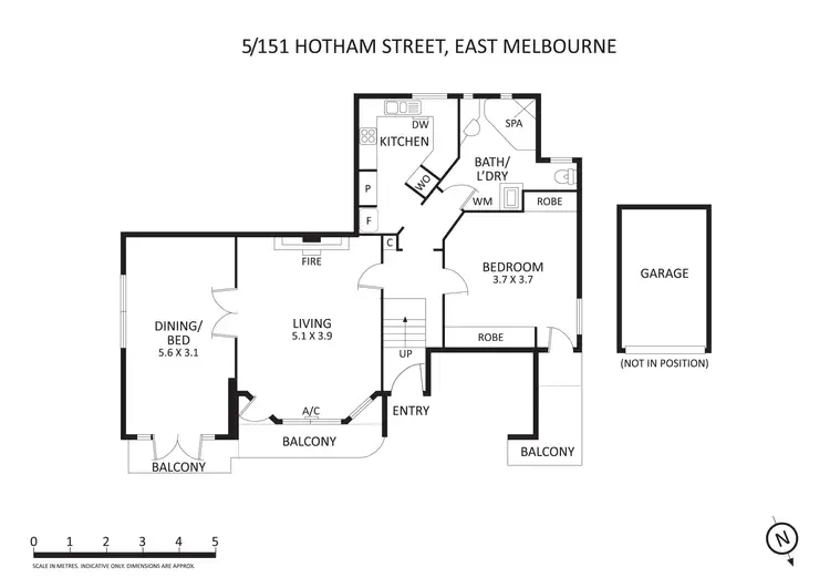 Floorplan of Homely apartment listing, 5/151 Hotham Street, East Melbourne VIC 3002