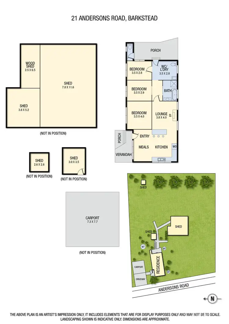 Floorplan of Homely house listing, 21 Andersons Road, Barkstead VIC 3364