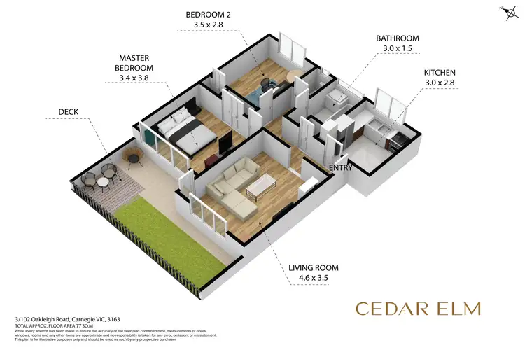 Floorplan of Homely unit listing, 3/102 Oakleigh Road, Carnegie VIC 3163