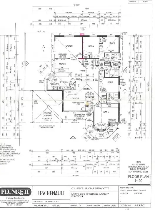 Floorplan of Homely house listing, 20 Indigo Loop, Eaton WA 6232