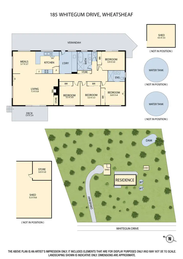 Floorplan of Homely house listing, 185 Whitegum Drive, Wheatsheaf VIC 3461
