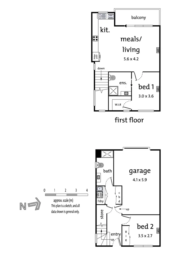 Floorplan of Homely townhouse listing, 8/14 Pine Crescent, Boronia VIC 3155