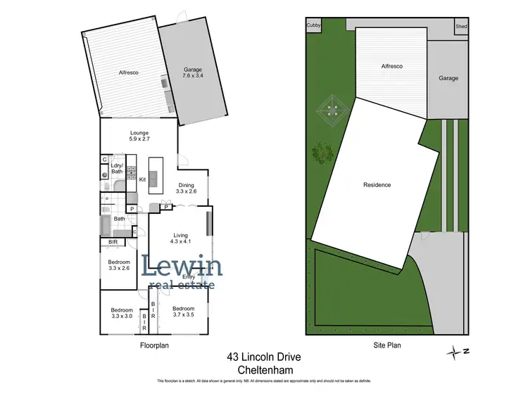 Floorplan of Homely house listing, 43 Lincoln Drive, Cheltenham VIC 3192