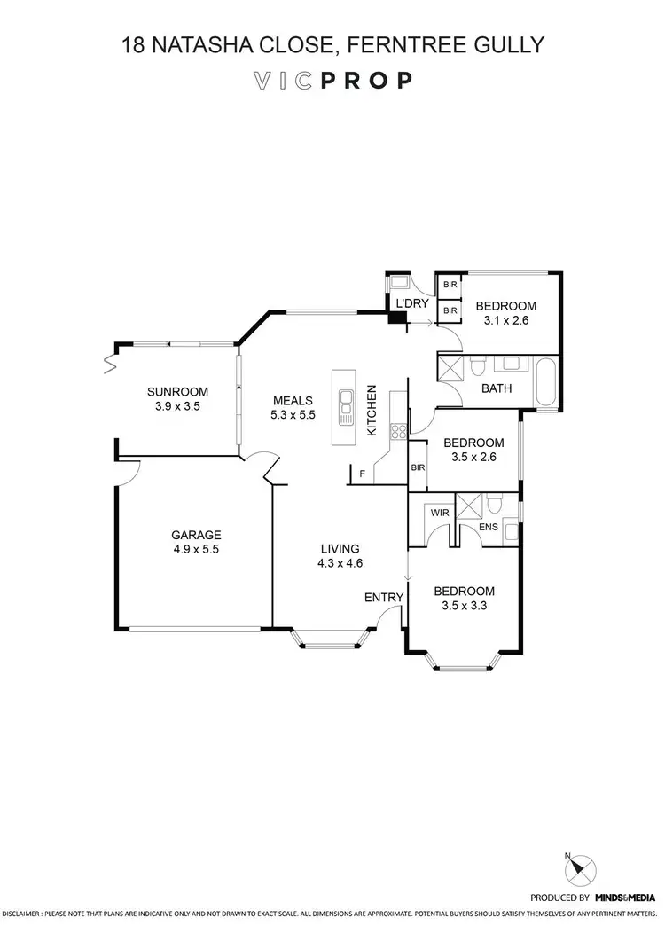 Floorplan of Homely house listing, 18 Natasha Close, Ferntree Gully VIC 3156