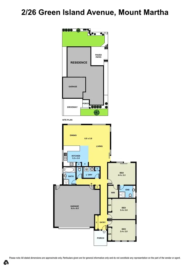 Floorplan of Homely townhouse listing, 2/26 Green Island Avenue, Mount Martha VIC 3934