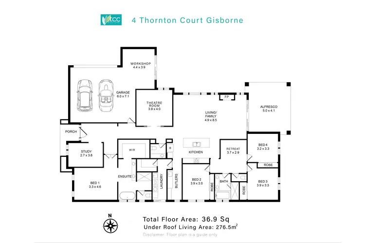 Floorplan of Homely house listing, 4 Thornton Court, Gisborne VIC 3437