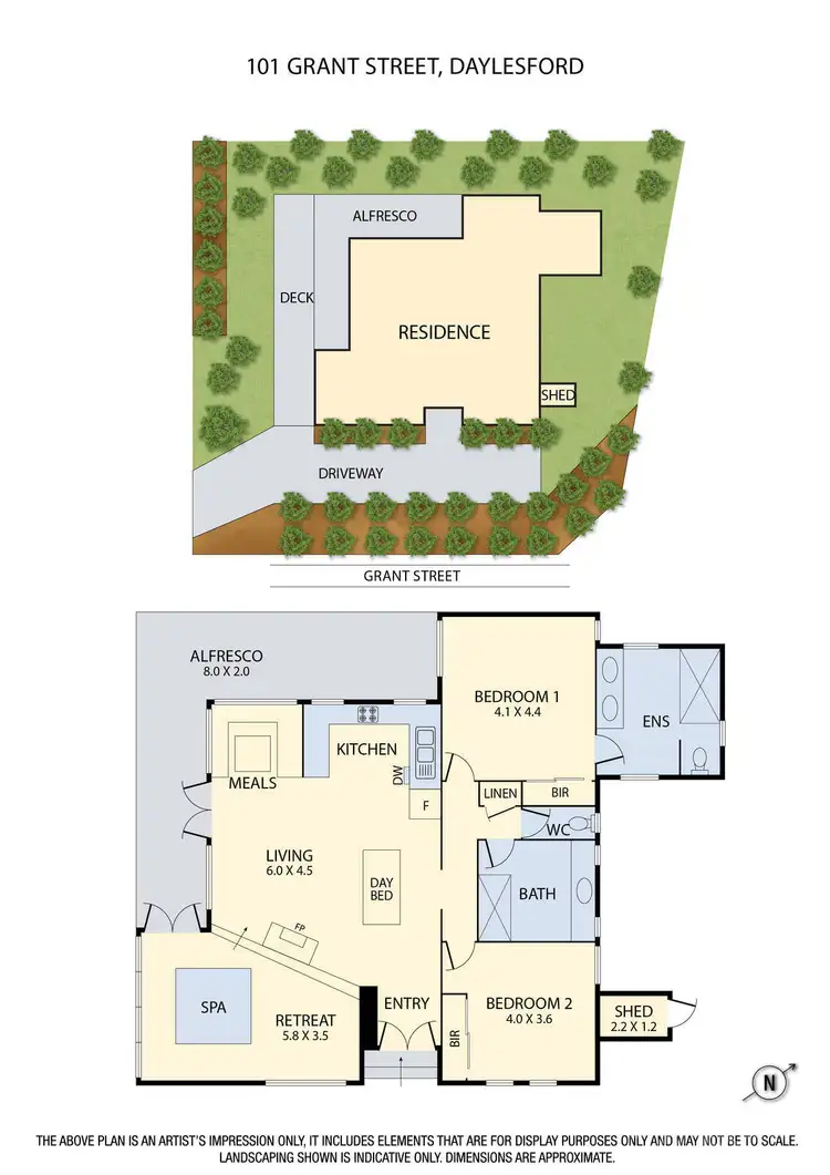 Floorplan of Homely house listing, 101 Grant Street, Daylesford VIC 3460