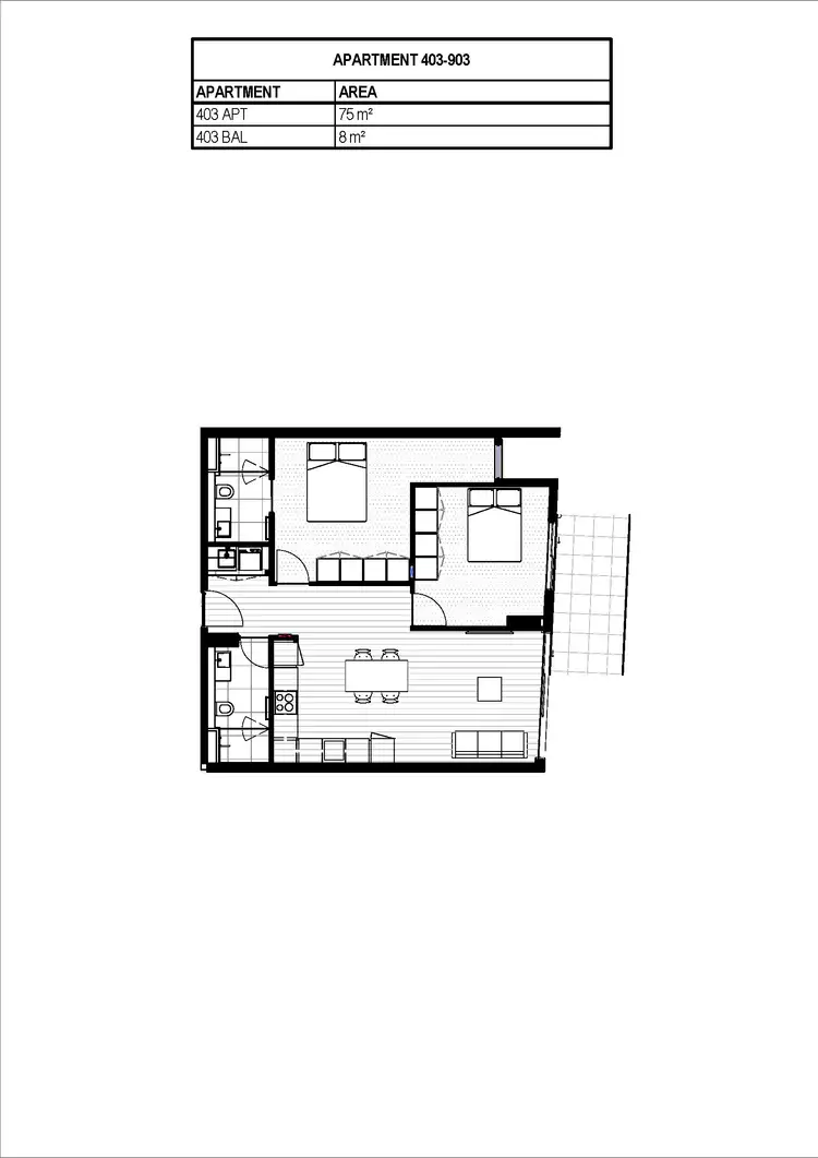 Floorplan of Homely apartment listing, 803/10 Lilydale Grove, Hawthorn East VIC 3123