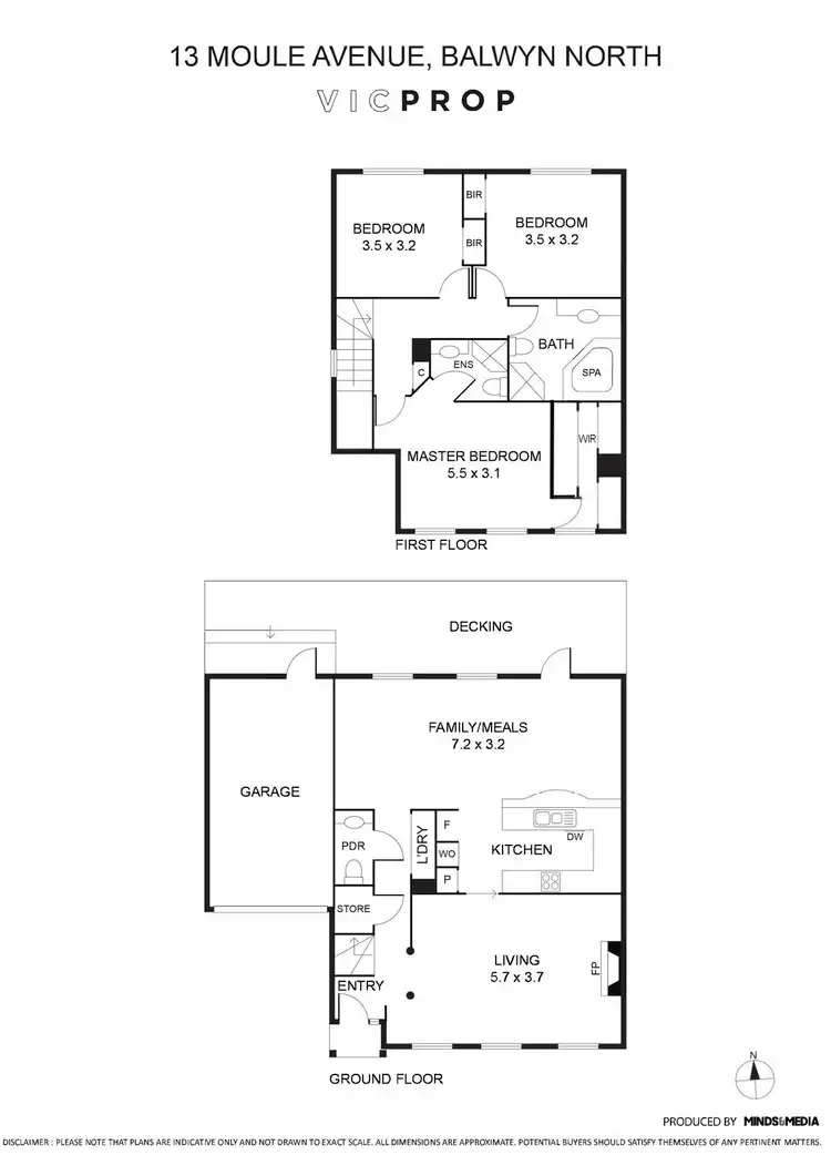 Floorplan of Homely townhouse listing, 13 Moule Avenue, Balwyn North VIC 3104