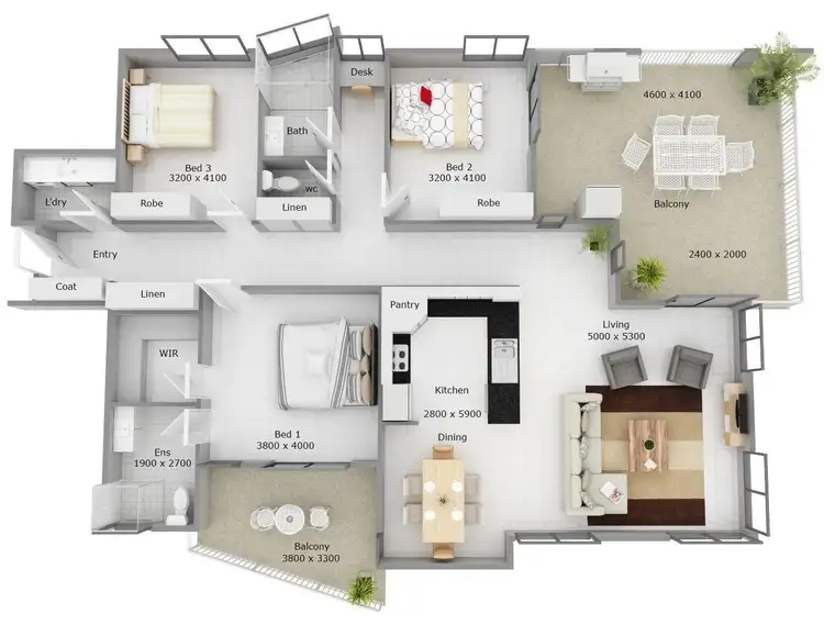 Floorplan of Homely apartment listing, 15/148 Smith Street, Larrakeyah NT 820
