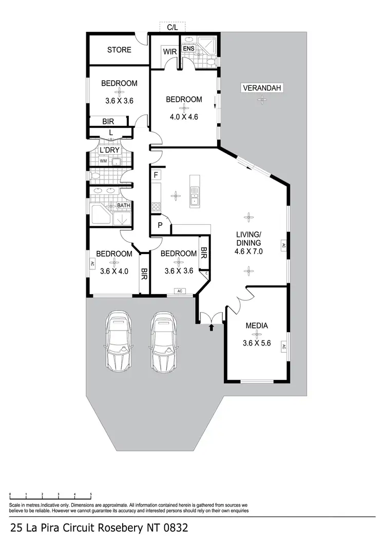 Floorplan of Homely house listing, 25 La Pira Circuit, Rosebery NT 832