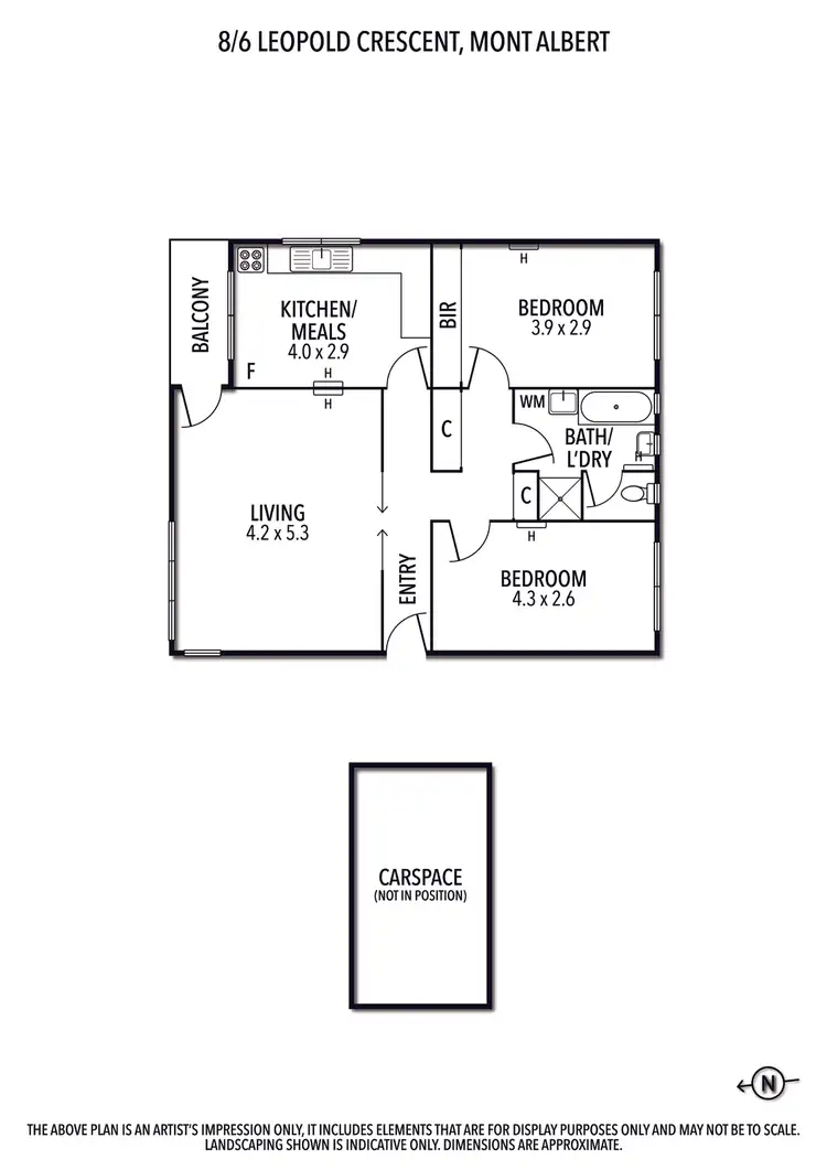 Floorplan of Homely apartment listing, 8/6 Leopold Crescent, Mont Albert VIC 3127
