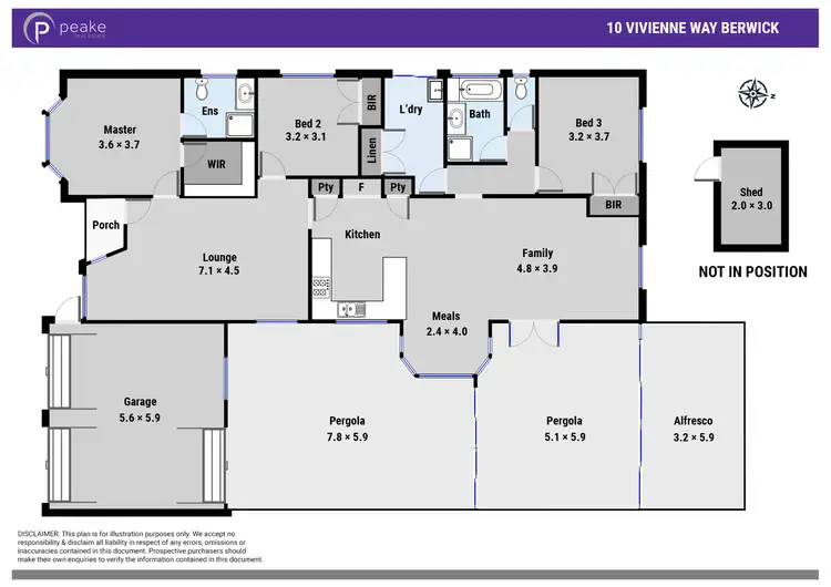 Floorplan of Homely house listing, 10 Vivienne Way, Berwick VIC 3806