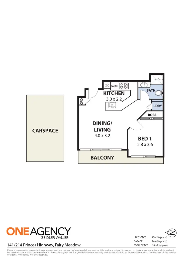 Floorplan of Homely apartment listing, 141/214-220 Princes Highway, Fairy Meadow NSW 2519
