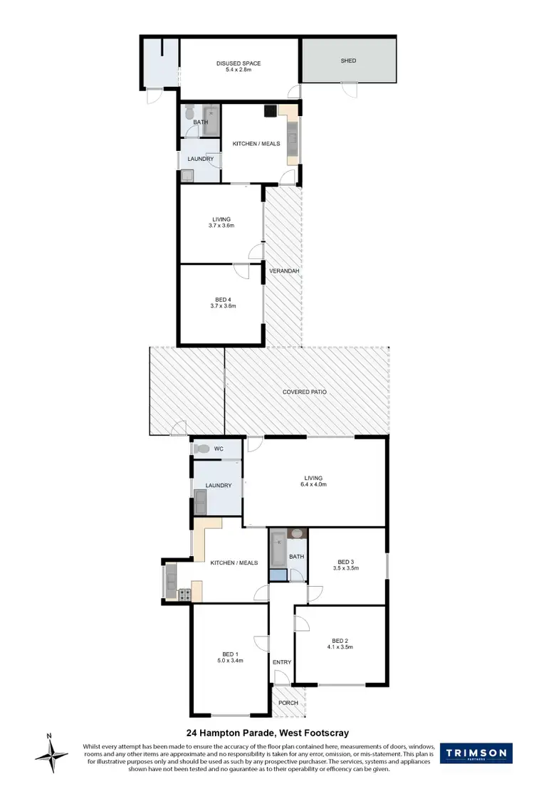 Floorplan of Homely house listing, 24 Hampton Parade, West Footscray VIC 3012