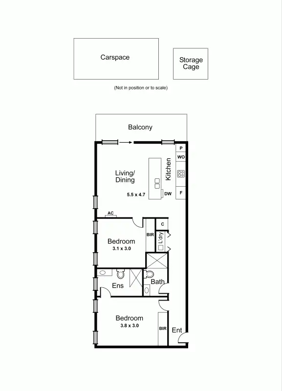 Floorplan of Homely apartment listing, 109/3-9 Elliott Avenue, Carnegie VIC 3163