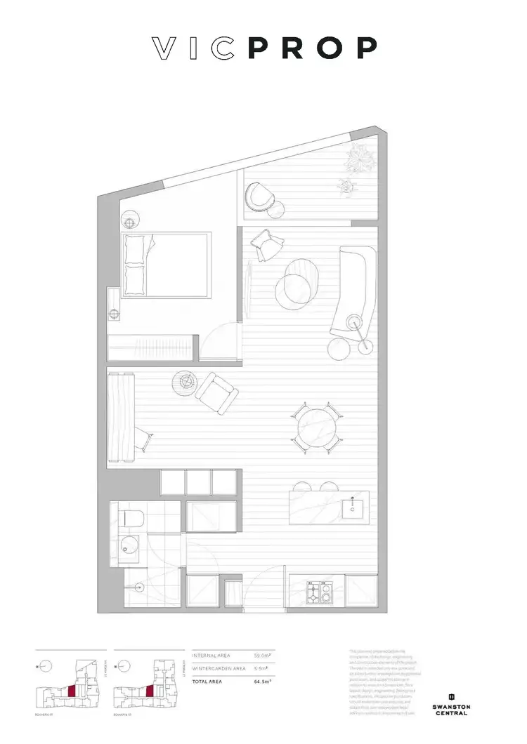 Floorplan of Homely apartment listing, 5415/160 Victoria Street, Carlton VIC 3053