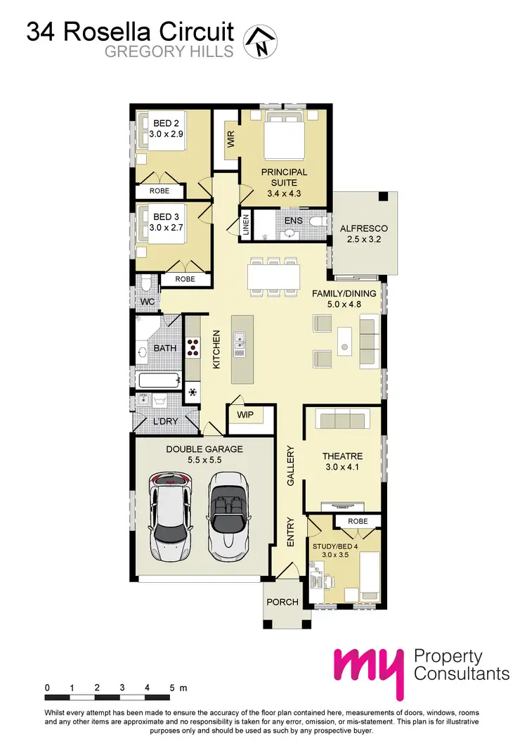 Floorplan of Homely house listing, 34 Rosella Circuit, Gregory Hills NSW 2557