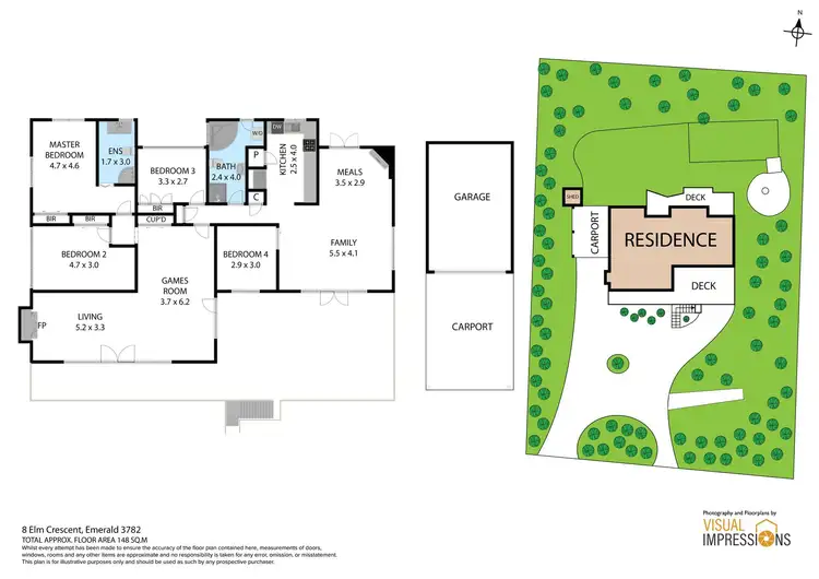 Floorplan of Homely house listing, 8 Elm Crescent, Emerald VIC 3782