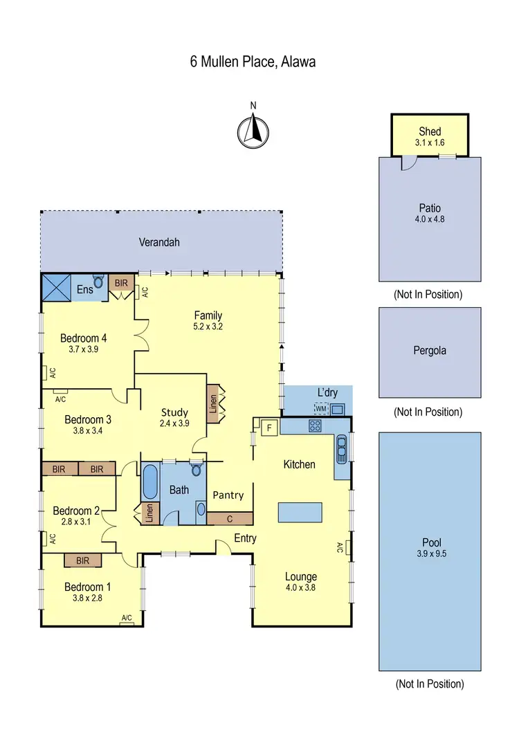 Floorplan of Homely house listing, 6 Mullen Place, Alawa NT 810
