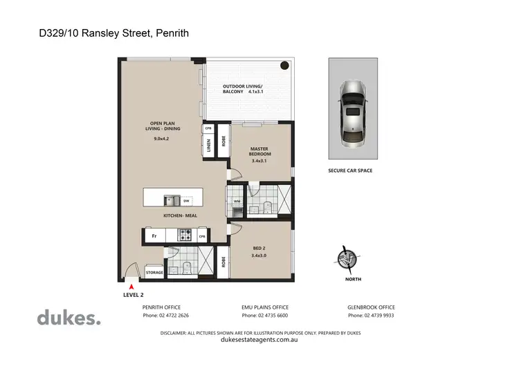 Floorplan of Homely apartment listing, D329/10 Ransley Street, Penrith NSW 2750