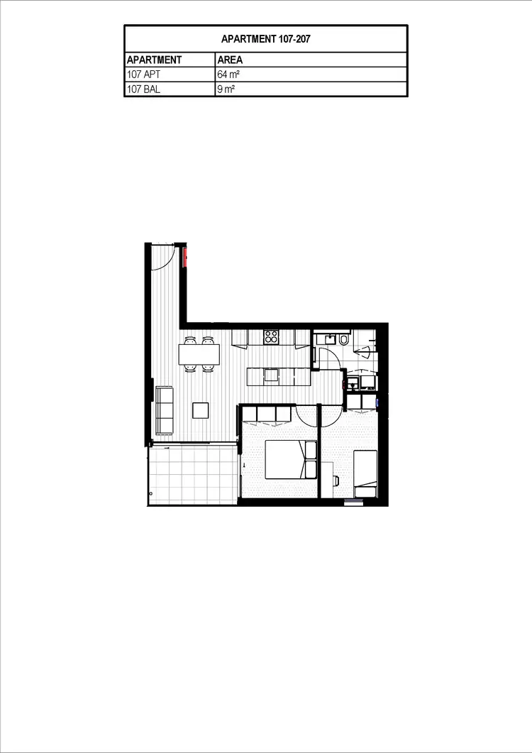Floorplan of Homely apartment listing, 107/10 Lilydale Grove, Hawthorn East VIC 3123