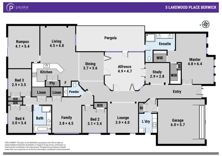 Floorplan of Homely house listing, 5 Lakewood Place, Berwick VIC 3806