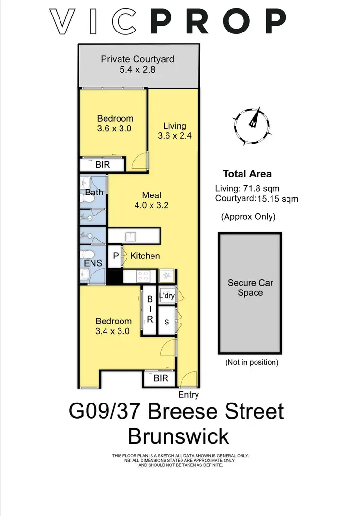 Floorplan of Homely apartment listing, G09/37-43 Breese Street, Brunswick VIC 3056