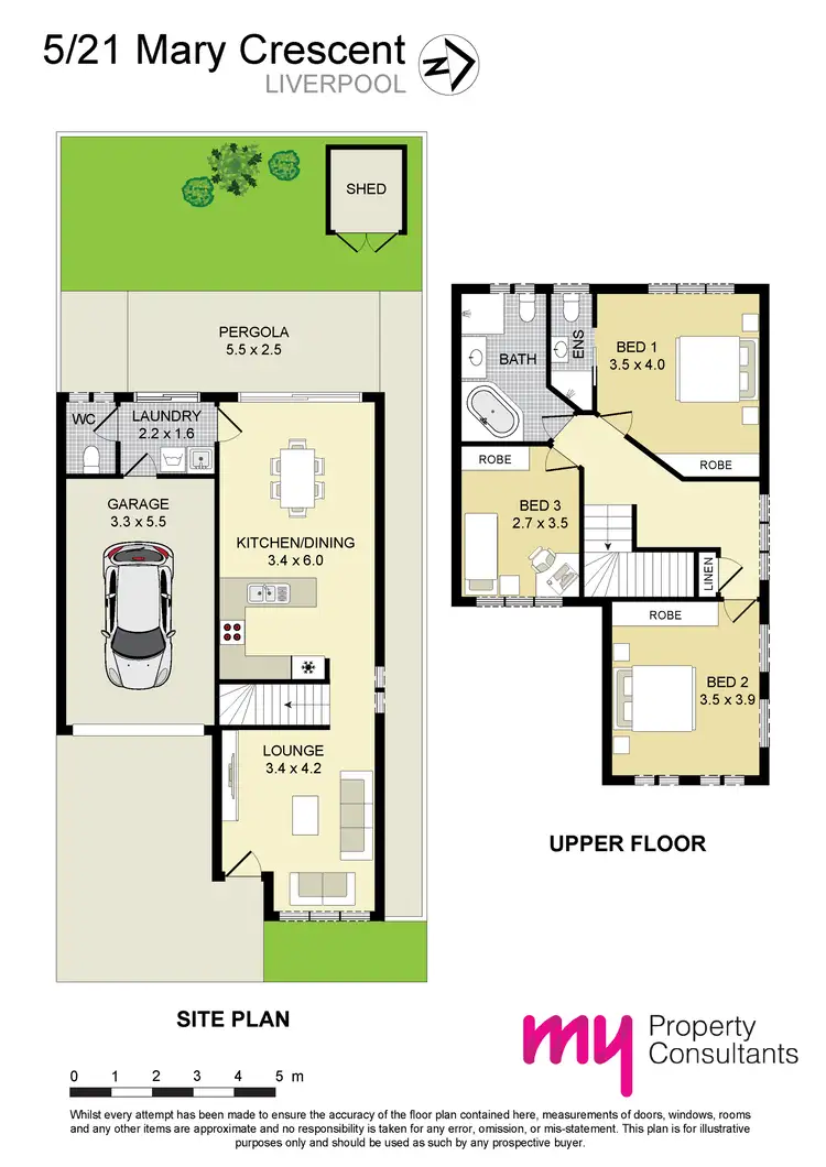 Floorplan of Homely townhouse listing, 5/21 Mary Crescent, Liverpool NSW 2170