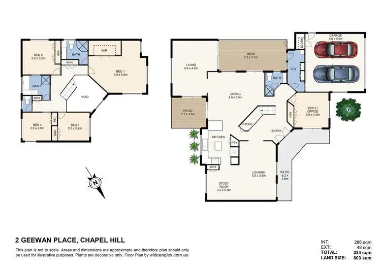 Floorplan of Homely house listing, 2 Geewan Place, Chapel Hill QLD 4069