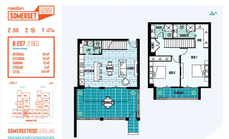 Floorplan of Homely townhouse listing, 207/38b Somerset Avenue, Narellan NSW 2567