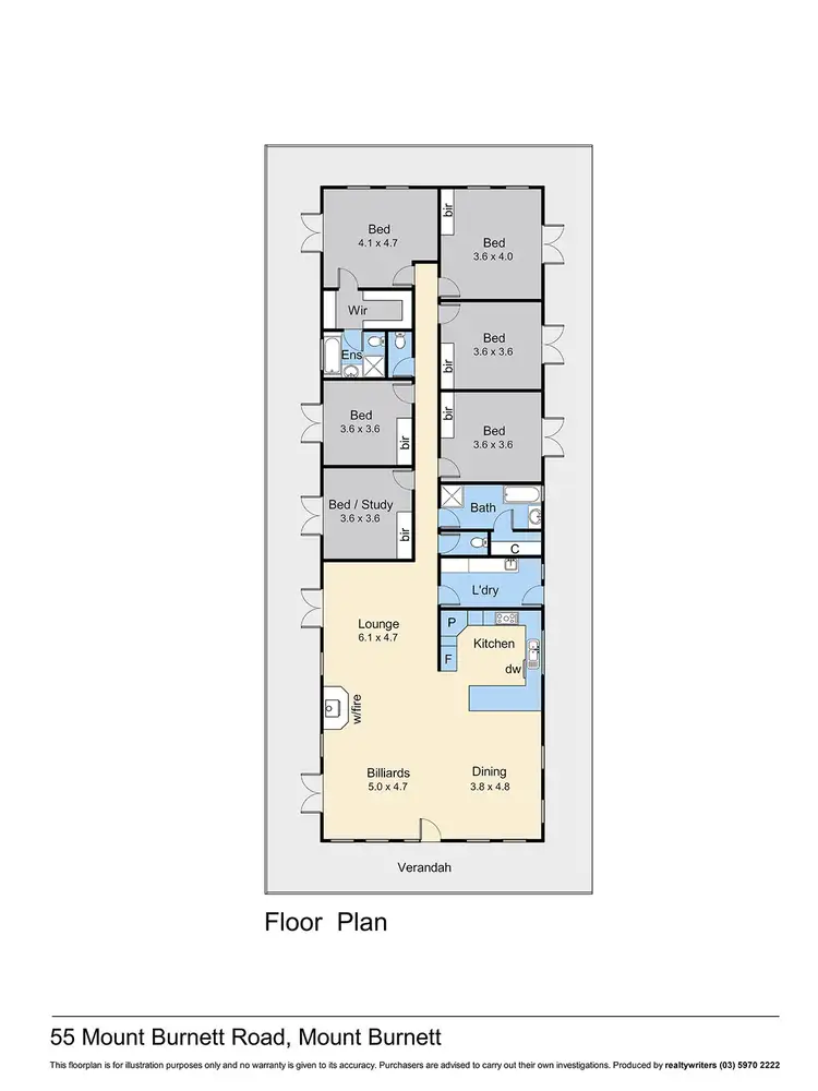 Floorplan of Homely rural property listing, 55 Mount Burnett Road, Mount Burnett VIC 3781
