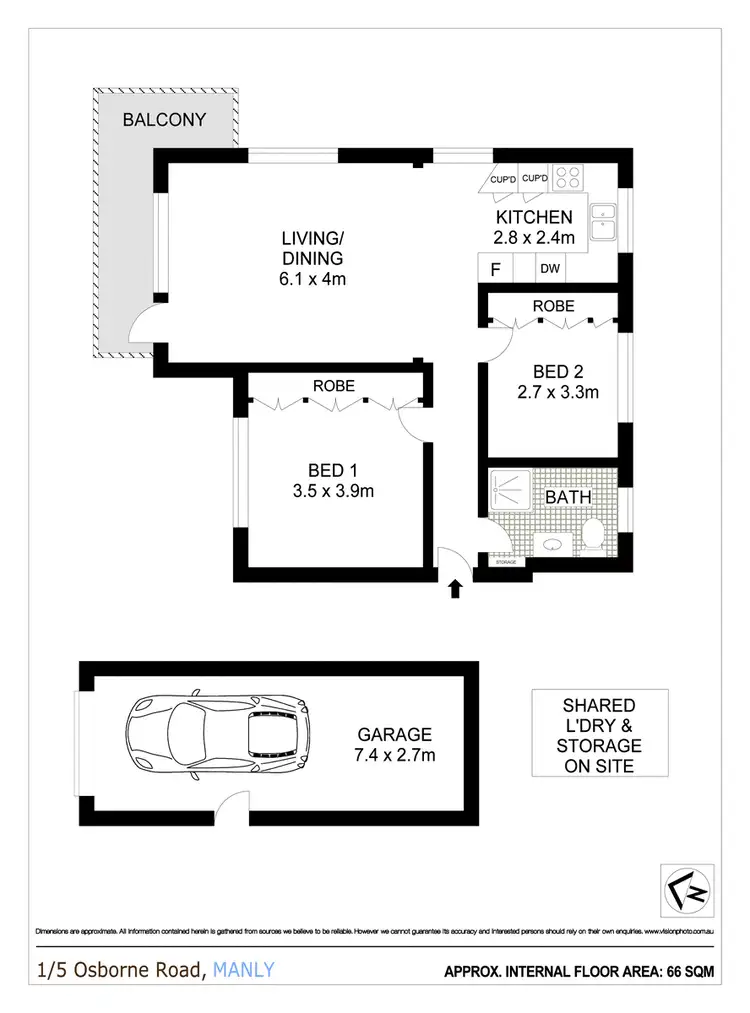 Floorplan of Homely apartment listing, 1/5 Osborne Road, Manly NSW 2095